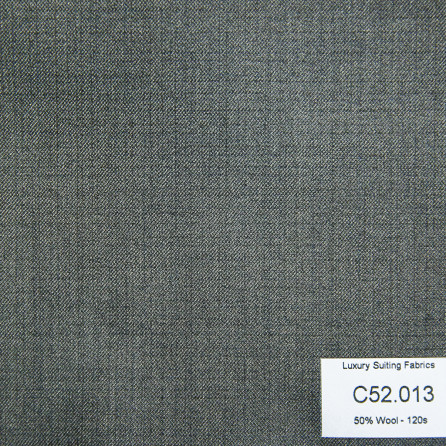 [ Hết hàng ] C52.013 Kevinlli V3 - Vải Suit 50% Wool - Xám Trơn